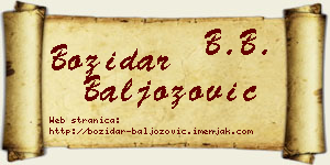 Božidar Baljozović vizit kartica